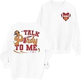 VILOVE Women's Game Day Football Sweatshirt: Long Sleeve Pullover Crewneck Hoodie