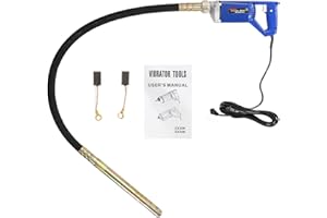 POWLAB Hand Held Concrete Vibrators 13000 VPM Electric Concrete Vibrator 3/4 HP Concrete Vibrators with 4.9 Ft Shaft for Industrial Construction Concrete Mixing