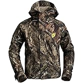 Blocker Outdoors Drencher Youth Lightweight Early Season Breathable Waterproof Hooded Full Zip Rain Camo Hunting Jacket (MO Country DNA, Medium)