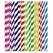 Tomnk 225pcs, Paper Straws for drinking, Multi-Color Biodegradable Paper Straws, Rainbow Straws paper, for Bridal Showers, Cake Pop Sticks, Parties Weddings