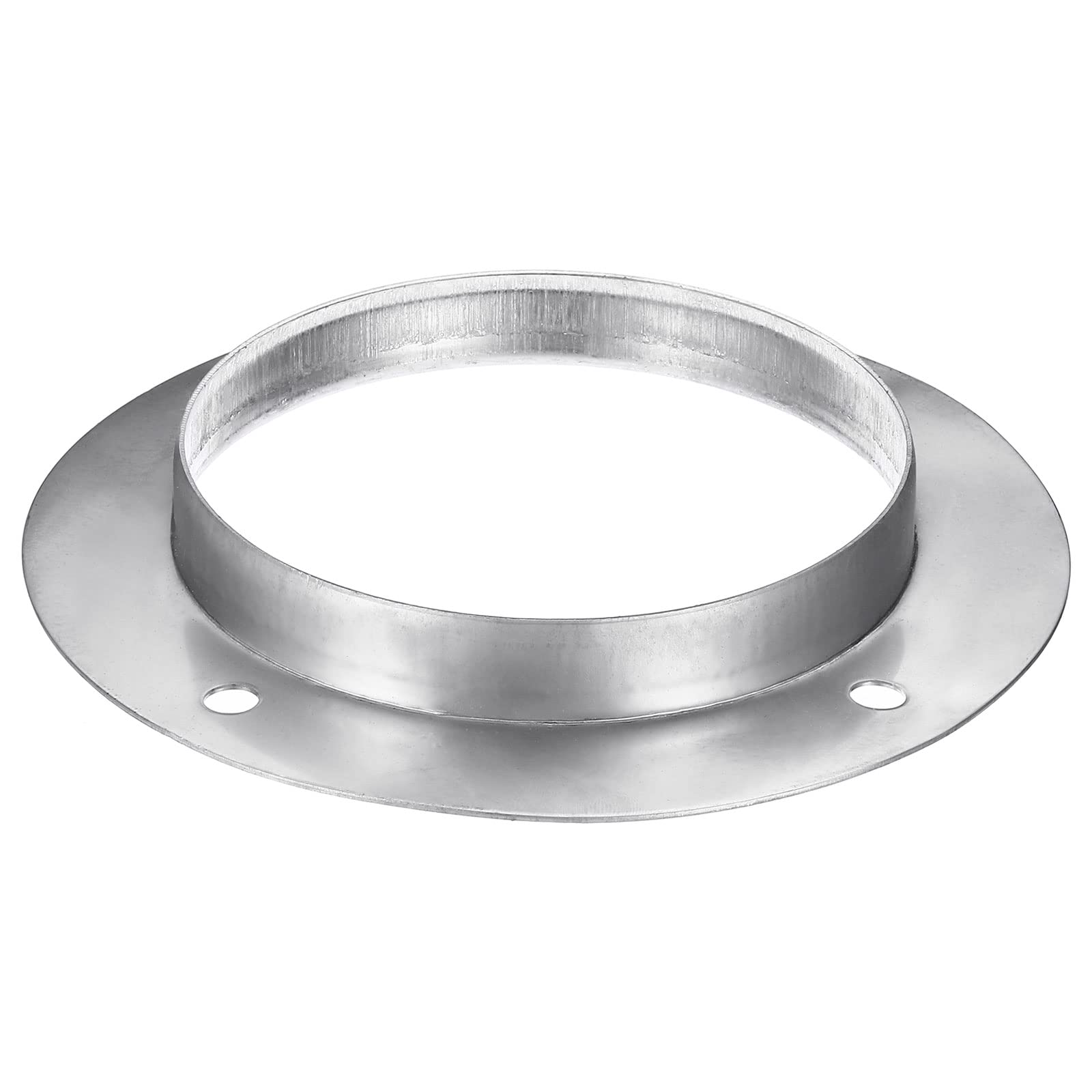 PATIKIL 5" Duct Connector Flange, Straight Pipe Exhaust Flange Stainless Steel Duct Mounting Plate for Heating Cooling Ventilation HVAC System