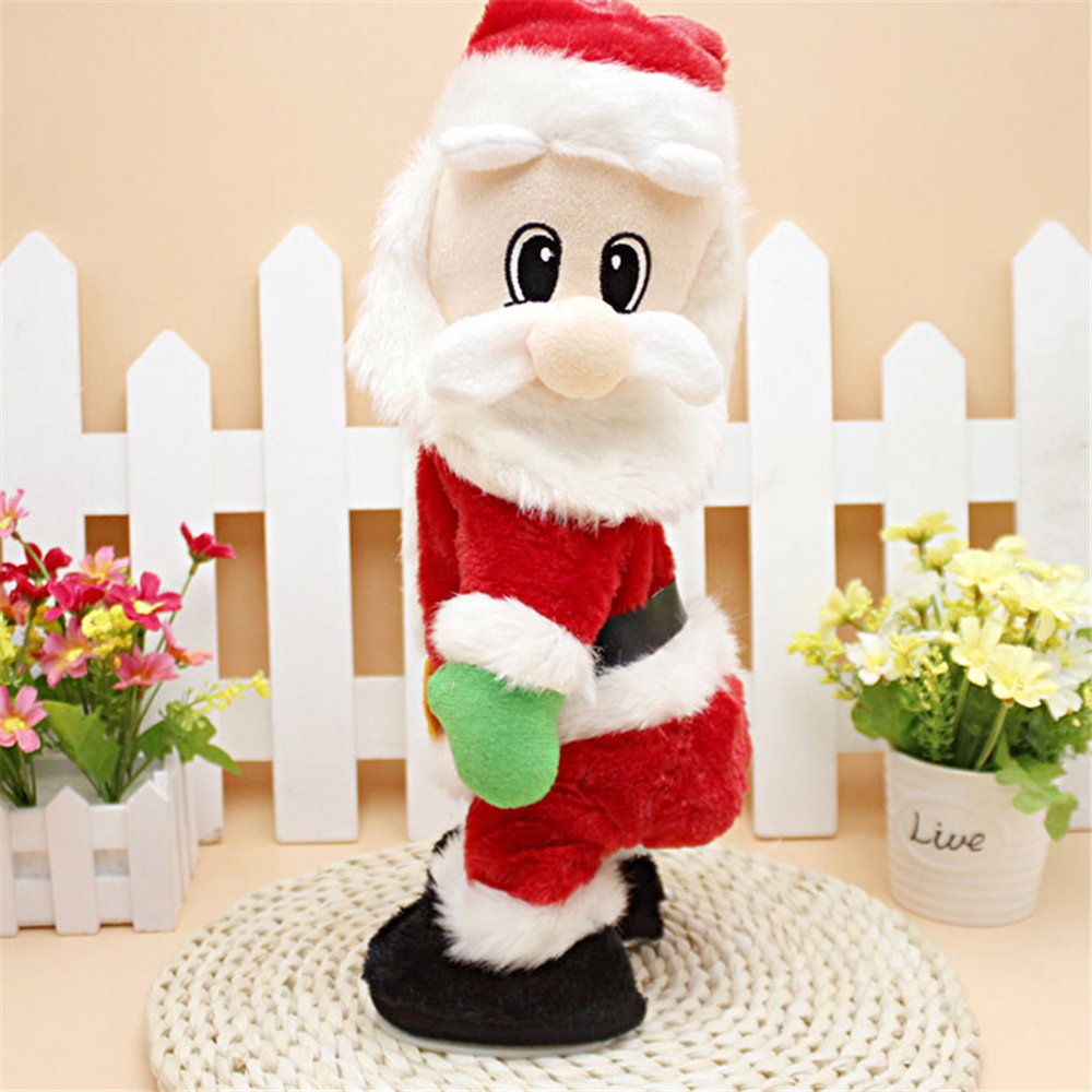SdeNow Dancing Santa Plush Toy – Animated Singing Santa Claus with Hip Shaking Wiggle Dance, Funny Musical Christmas Plush for Kids, Interactive and Festive Decoration