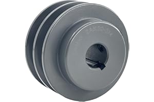 Saelno 2AK30-3/4 Double Groove V Belt Pulley 3/4 inch Bore 3.05 inch Outside Diameter,V Belt Sheave Cast Iron for A AX 3L 4L V-Belts,2AK3034 Pulley