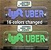 Lyft Uber sign rideshare sign LED light Acrylic engraving 5V USB remote 16 color (Lyft + Uber logo sign)