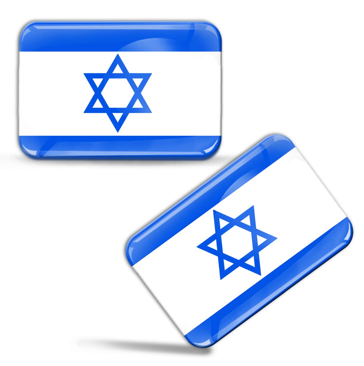 Biomar Labs Country Flag Sticker Set Self Adhesive Vinyl Decals National Flag Stickers Vehicle Styling Car Motorcycle Laptop Phone Window Interior Exterior (Israel Jewish Flag F 78)
