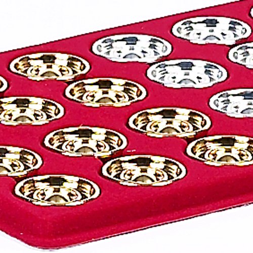 Bello Games Collezioni - Angelina 24K Gold/Silver Plated Backgammon Checkers From Italy