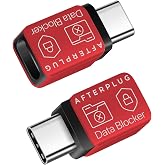 Afterplug USB-C to USB-C Data Blocker, Charge-Only, 240W Charging (2-Pack) | Blocks Data at Public Ports | Case-Friendly Fit | Anti-Juice-Jacking | for iPhone 15-17, MacBook &amp; More