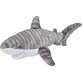 Wild Republic Tiger Shark Plush, Stuffed Animal, Plush Toy, Gifts for Kids, Cuddlekins 13 Inches