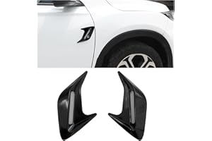 Dickno 2 PCS Car Hood Air Flow Vent Cover, Decorative Auto Air Vents Bonnet Scoop Sticker, Front Air Vents Engine Hood Cover Trim, Universal Vehicle Exterior Decor Accessories (Black)