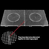 Ansodo 4pc 5mm Large Square Hama Beads Pegboard Set Clear Interlocking Fuse view 3