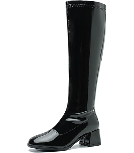 Amazon.com: Ellie Shoes Knee High Silver Glitter Boots