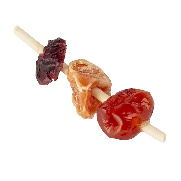 WILD HARVEST FRUIT KABOBS FOR ALL BIRDS, 6 COUNT, MADE WITH REAL CARROT, CHERRY AND CRANBERRY WITH EDIBLE SKEWER, 0.52 OUNCE (PACK OF 6)