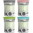 4 Pack Pints and Lids for Ninja Creami Swirl NC701C NC701 NC700 Series Ice Cream & Soft Serve Makers, BPA-Free & Dishwasher S
