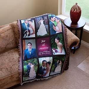 Photo Personalized Nine Panel Throw Blanket