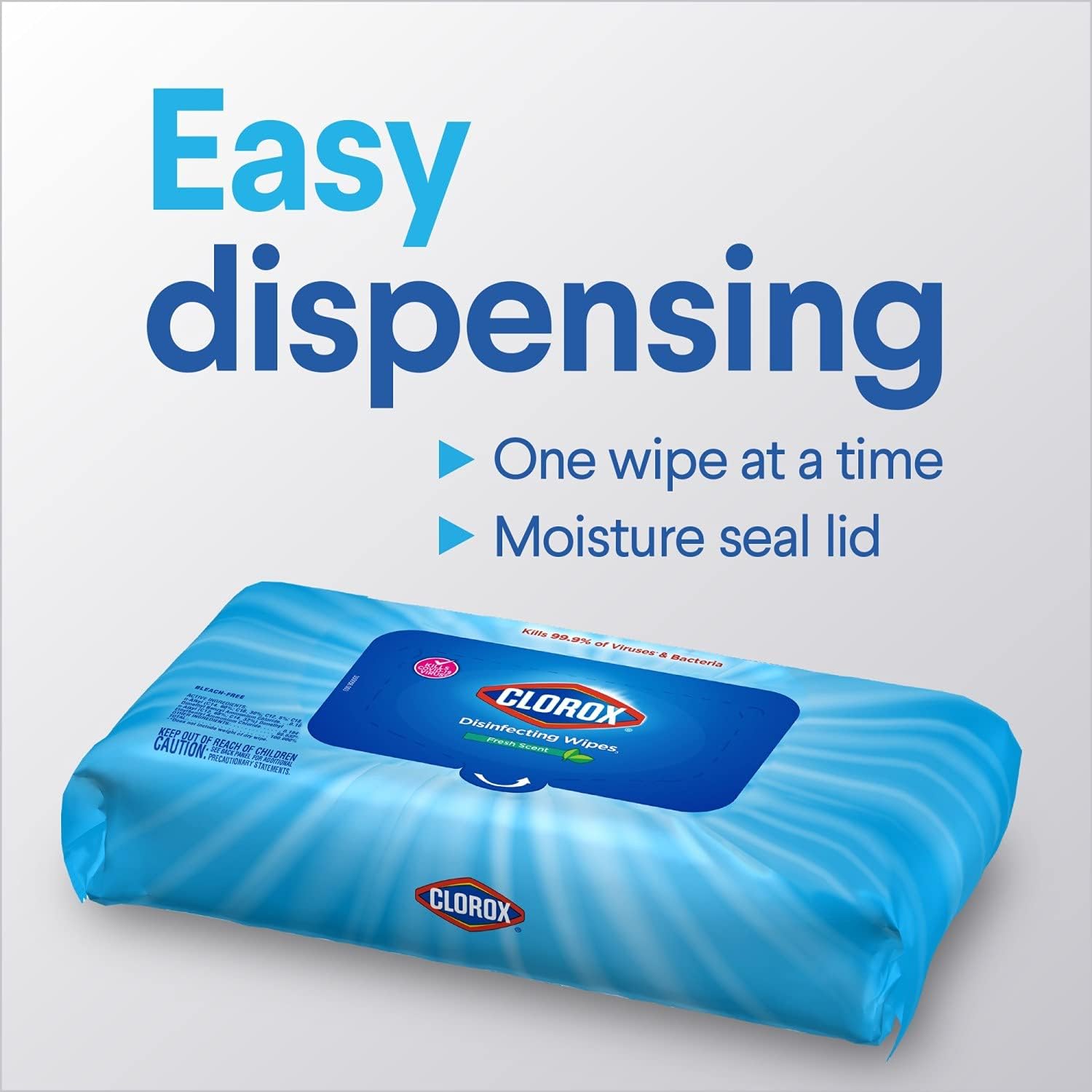 Clorox Disinfecting Wipes, Bleach Free Cleaning Wipes, Fresh Scent, Moisture Seal Lid, 75 Wipes, Pack of 3 (New Packaging): Health & Personal Care