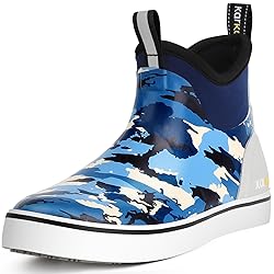 Kalkal Men's Deck Boots, Waterproof Fishing Rain