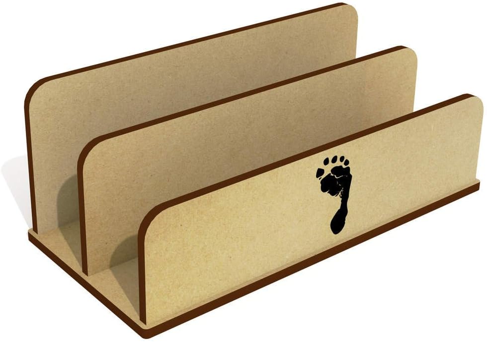 'Huella Derecha' De Madera Carta Poseedor / Organizador (LH00010020