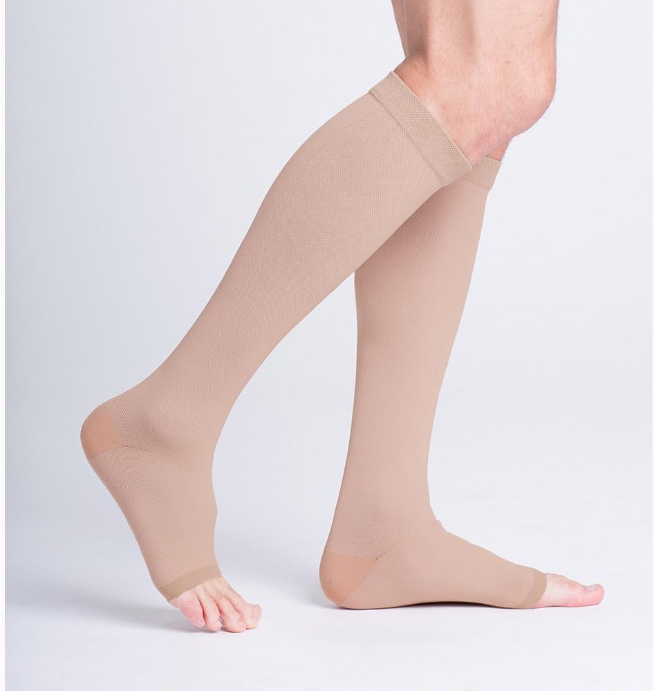 Amazon Com Sigvaris 500 Natural Rubber 50 60 Mmhg Open Toe Knee