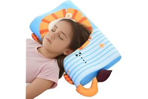 Kids Pillows for Sleeping, 45x27x6cm, Breathable Cartoon Animal Pattern Cushion, Skin Friendly Breathable Pillow, for Travel 