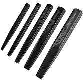 Mayhew Tools 37332 Screw Extractor Set, 5-Piece, Black Oxide Finish | USA-Made 5-pieces of 1/8" to 3/8" diameter extractors for screw sizes 1/4"-5/16", 3/8", 7/16", 1/2"-9/16" &amp; 5/8" in a pouch