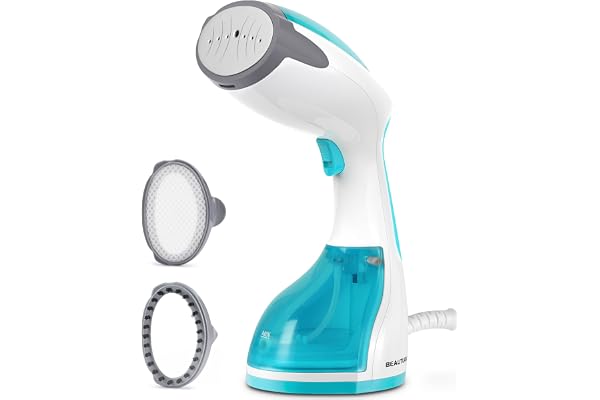 BEAUTURAL 1200-Watt Handheld Steamer for Clothes, 30-Second Heat-up, 8.79-Ounce Water Tank, Aqua
