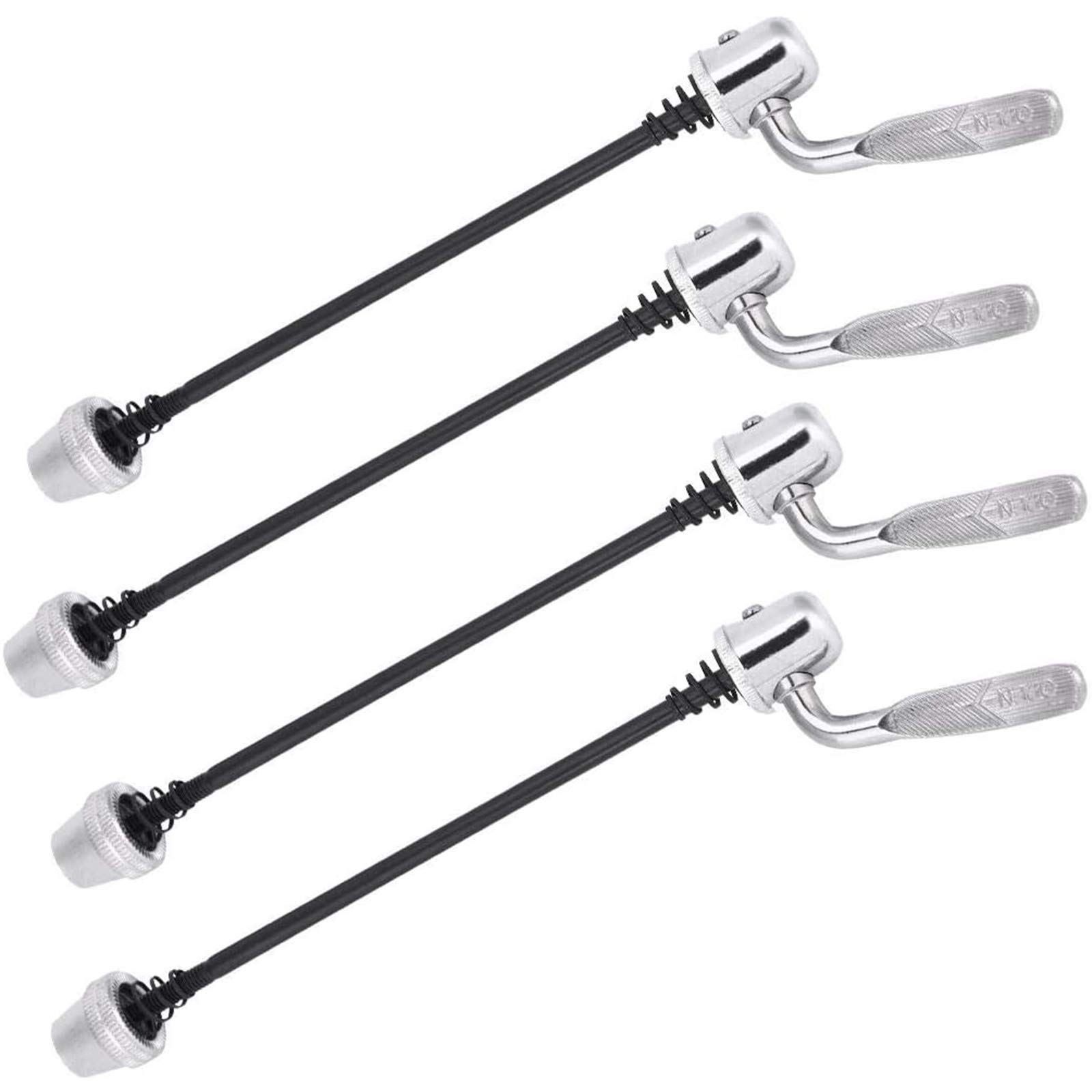 PROGARMENTS 4Pcs Bike Quick Release Rear Wheel Skewer, Steel Quick Release Skewer for Outdoor Bicycle Training Accessories