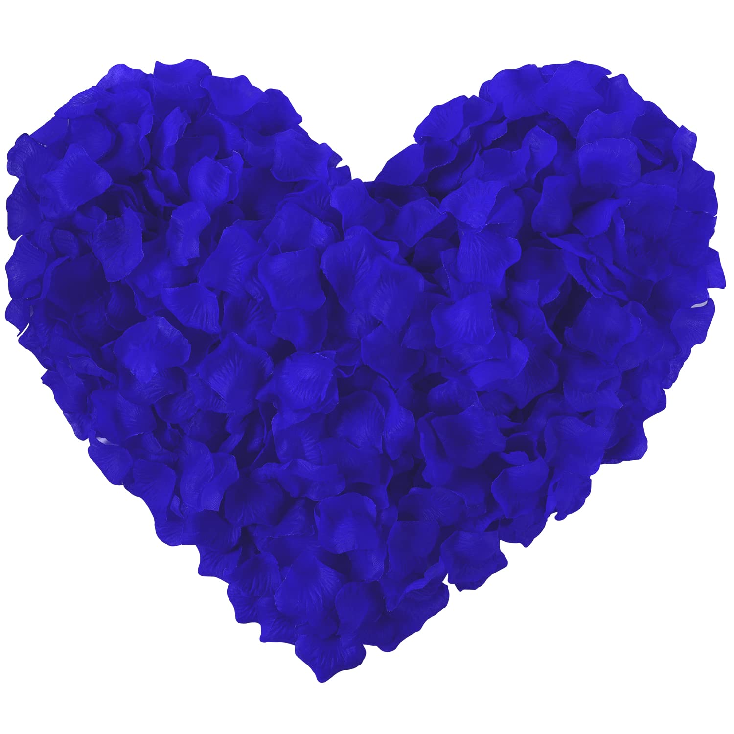 Photo 1 of Nine to Nine Pack of 1000 Rose Petals, Artificial Flowers for Decoration Wedding Party(Royal Blue)