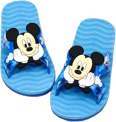 Amazon.com | Mickey Mouse Disney Kid's Blue Comfort Slides Sandals (13 Little Kid) | Sandals