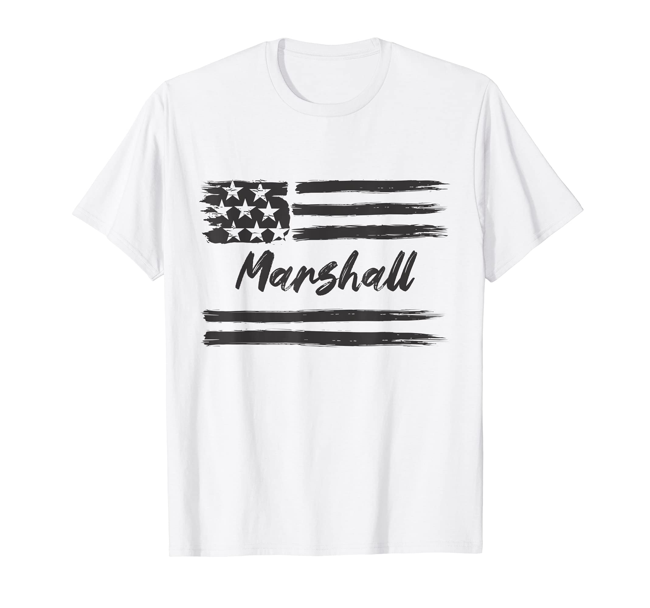 Marshall - Personalized Name, Stars and Stripes, USA Flag T-Shirt