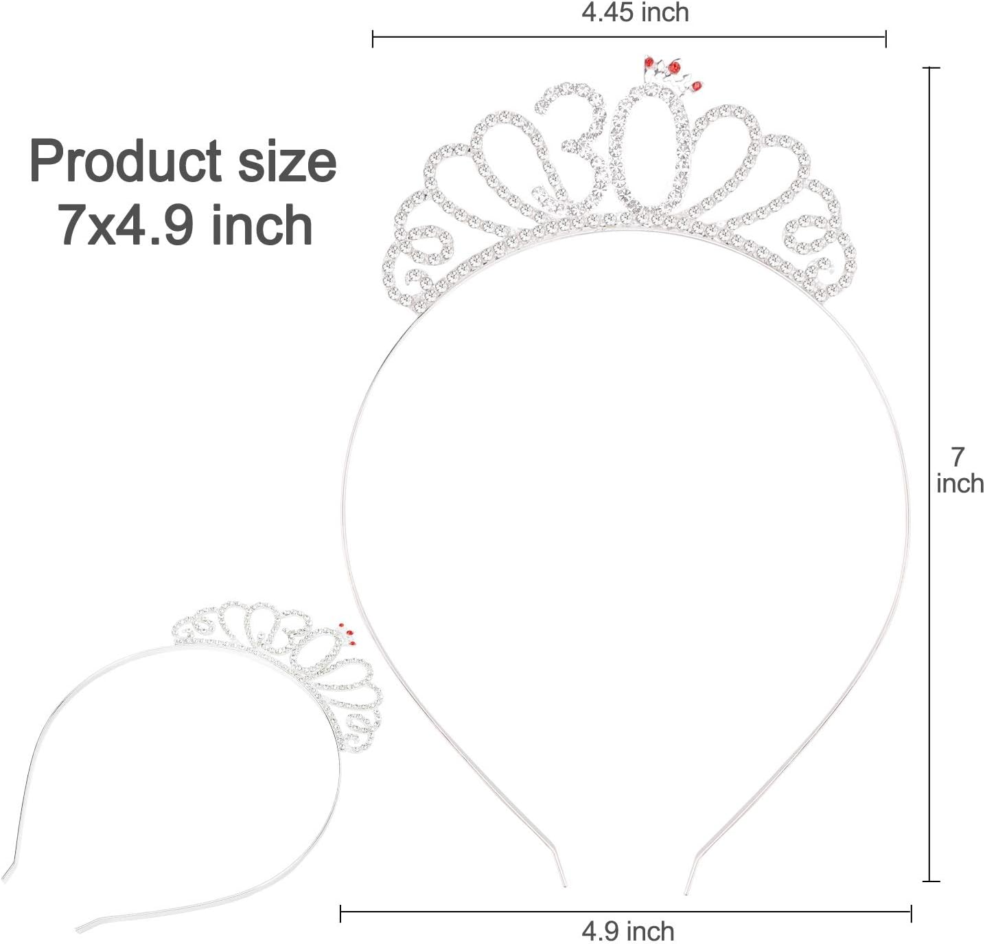 Howaf Or Rose 30 Ans Joyeux Anniversaire Echarpe Deguisement Et 30 Bandeaux Couronne Strass Pour 30 Ans Anniversaire Decorations Femme Cadeau Amazon Fr Jeux Et Jouets