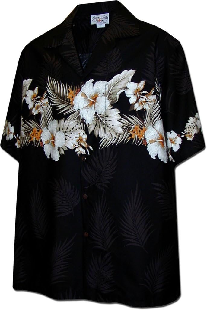 Hawaiian Shirts Cotton Hibiscus Band