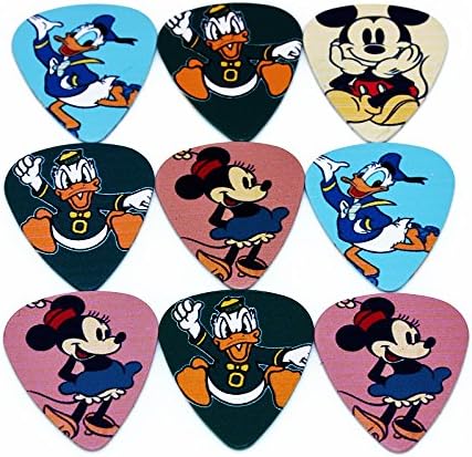 Mickey Mouse Guitar Picks Medium Gauge 0.71 mm 10 pack Bass Plectrum Two Side Printing