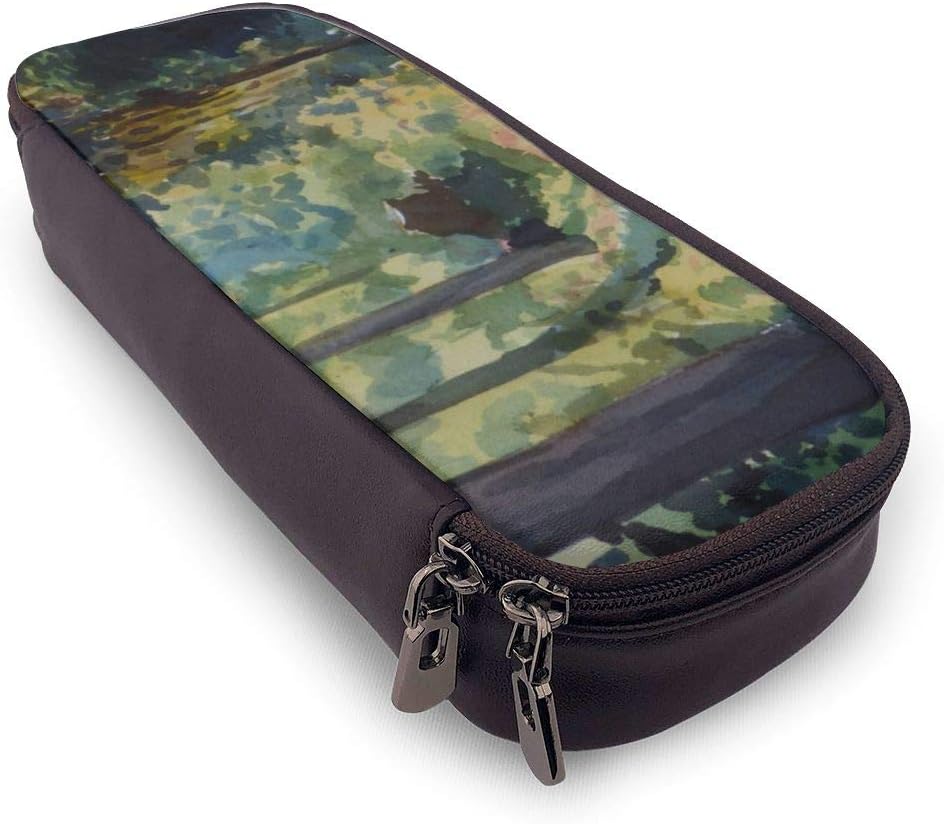 Amazon ミズーラのロフト 通学 Pu 革 マルチ ペンシル ペンケース ポーチ 軽量 筆箱 筆入れ 大容量 シンプル ラージサイズ 学生用 多機能 防水 文房具 ダブルジッパー 化粧ポーチ ペンケース 文房具 オフィス用品