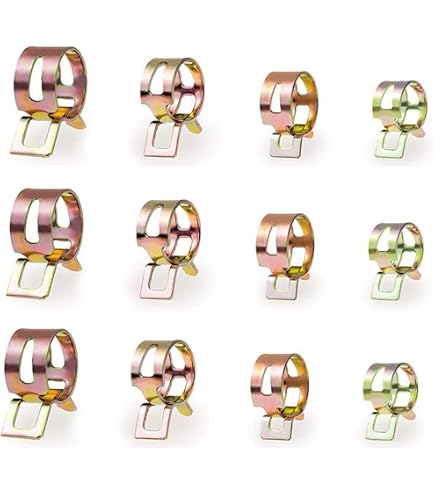Uxcell 30Pcs Steel Band Hose Clamps - 12mm Inner Dia, Fits 12.0-12.7mm OD Hose, Black Spring Clamps