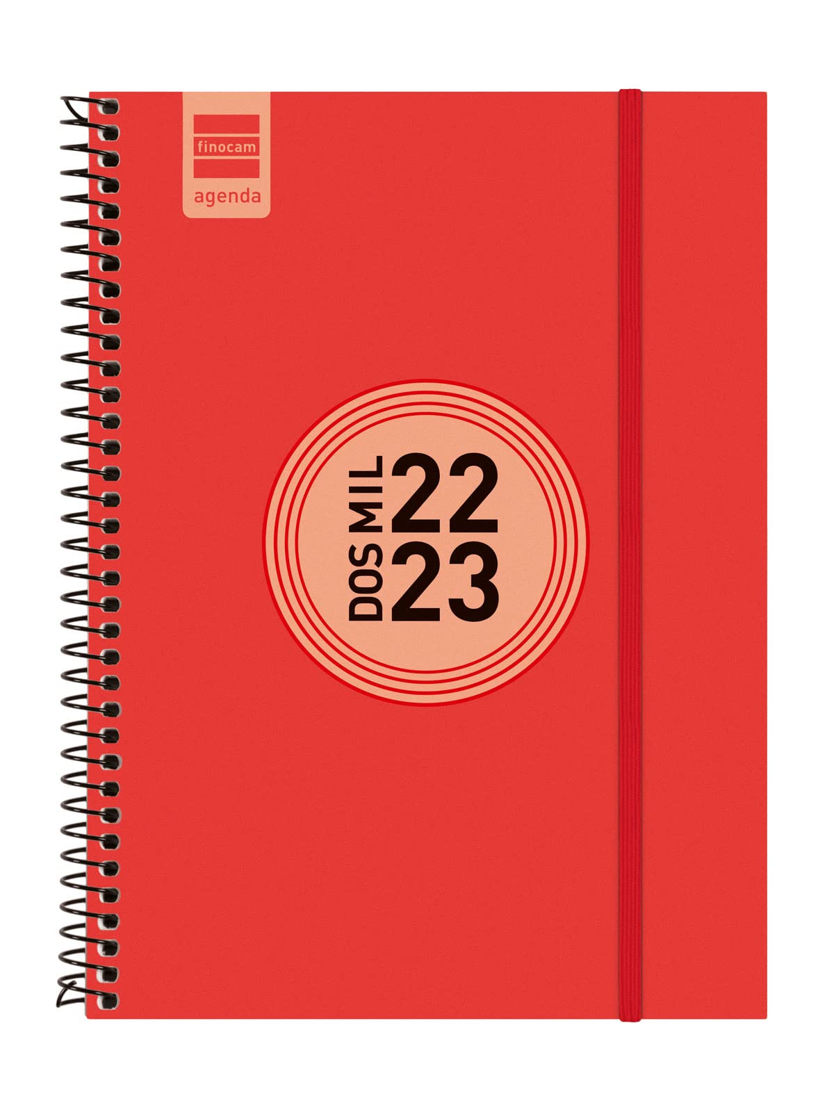 Finocam - 2022 2023 Espir Label Week to View Horizontal September 2022 - August 2023 (12 months) Spanish Red