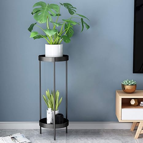 Amazon Co Jp フラワースタンドフラワースタンド高90 Cm植物スタンドメタルハイフラワーポットスタンドメタルガーデンフラワースタンドブラック ホーム キッチン