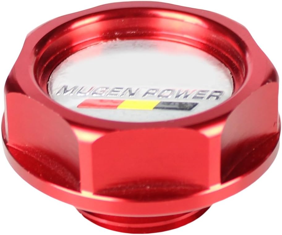 dljztrade Oil Fuel Filter Racing Engine Tank Car Vehicle Oil Cap Cover Replacement for Honda Civic(1pcs) Red