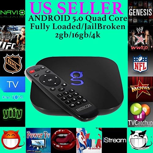Loaded by Primo Techno Fully Loaded Plug N' Play Matricom G-Box Q2 Quad/Octo Core Android TV Box (Supports Amazon Prime Video!)