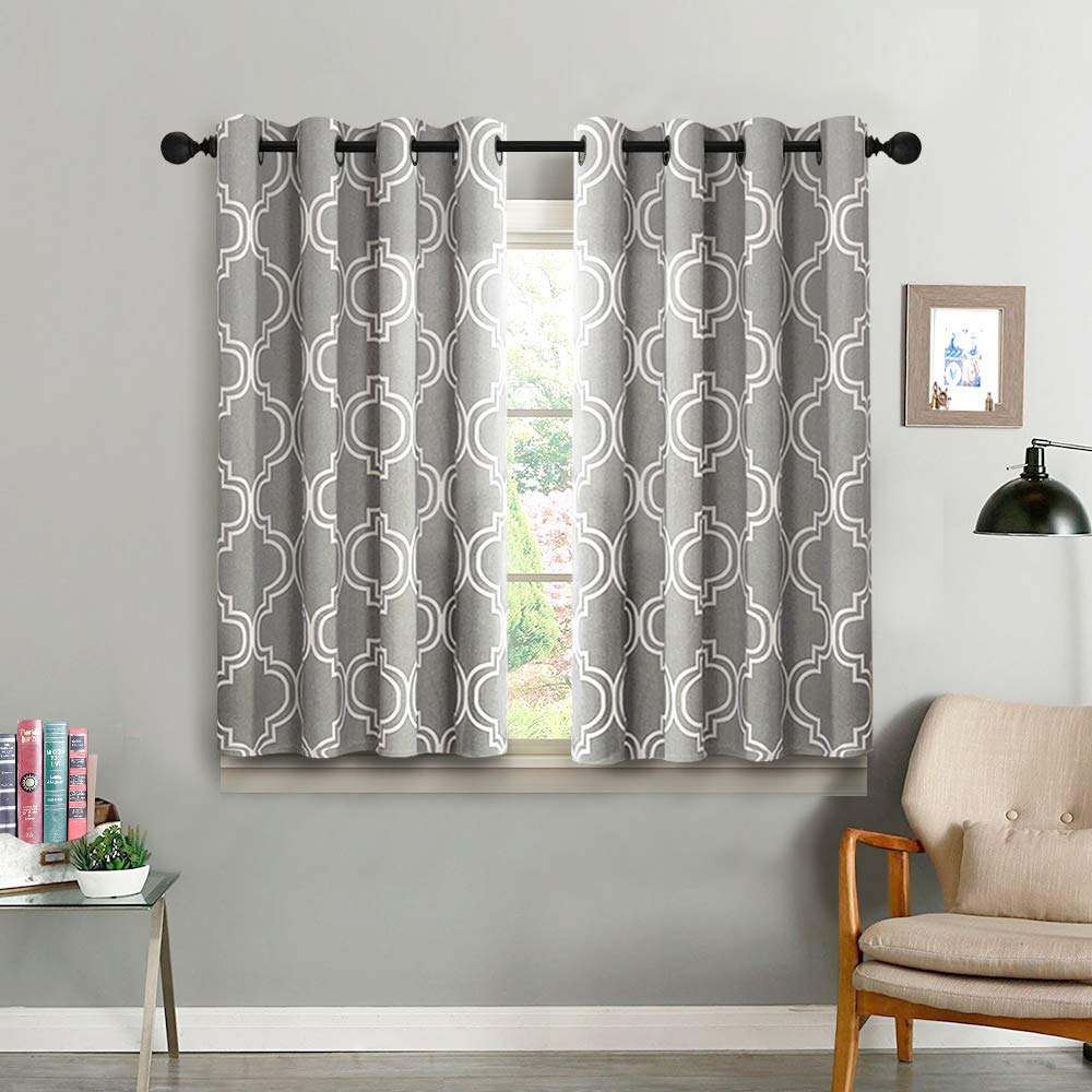 Best curtains for living room geometric pair -sheer