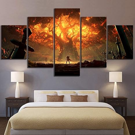BOYH 5 stücke Wanddekoration Videospiel World of Warcraft Dota 2 Malerei Poster Dekorative Wandkunst Raumwanddekor