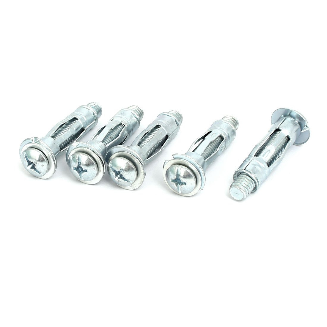 Sourcingmap M8x37mm Expansion Bolt Sleeve Anchor 5pcs for 6mm-13mm Hollow Wall