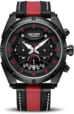 Sports Track Race Red Chronograph Watch for Men (ML2076GBK)