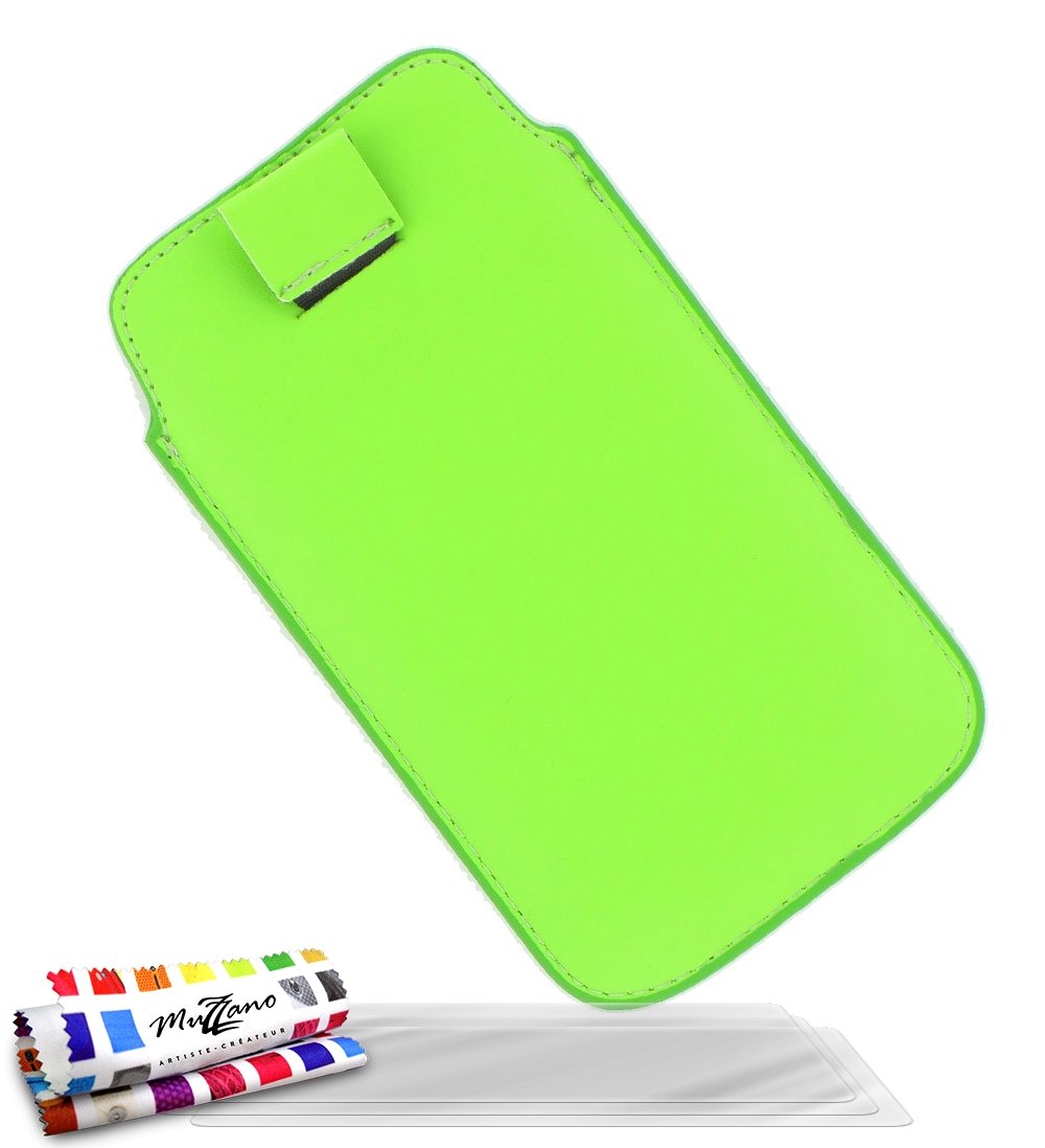 MUZZANO Original Le Sweep Case Cover for LG L7 with 3 Ultra-Clear Screen Protectors - Green