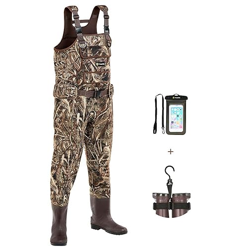 TIDEWE Chest Waders with Boots Hanger for Men, Camo Waterproof