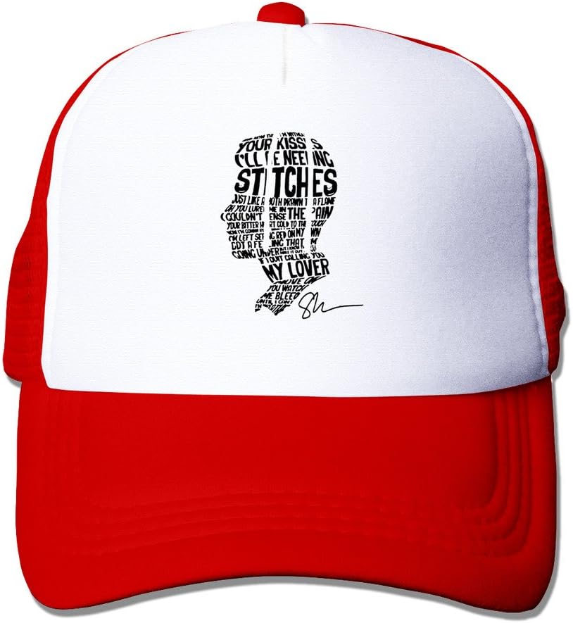 Red Shawn Mendes Stitches Handwritten Belivee Baseball Caps Cool Snapbacks