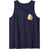 Ghost Halloween, Ghost with Energy Drink Fall Tee (Pocket) Tank Top