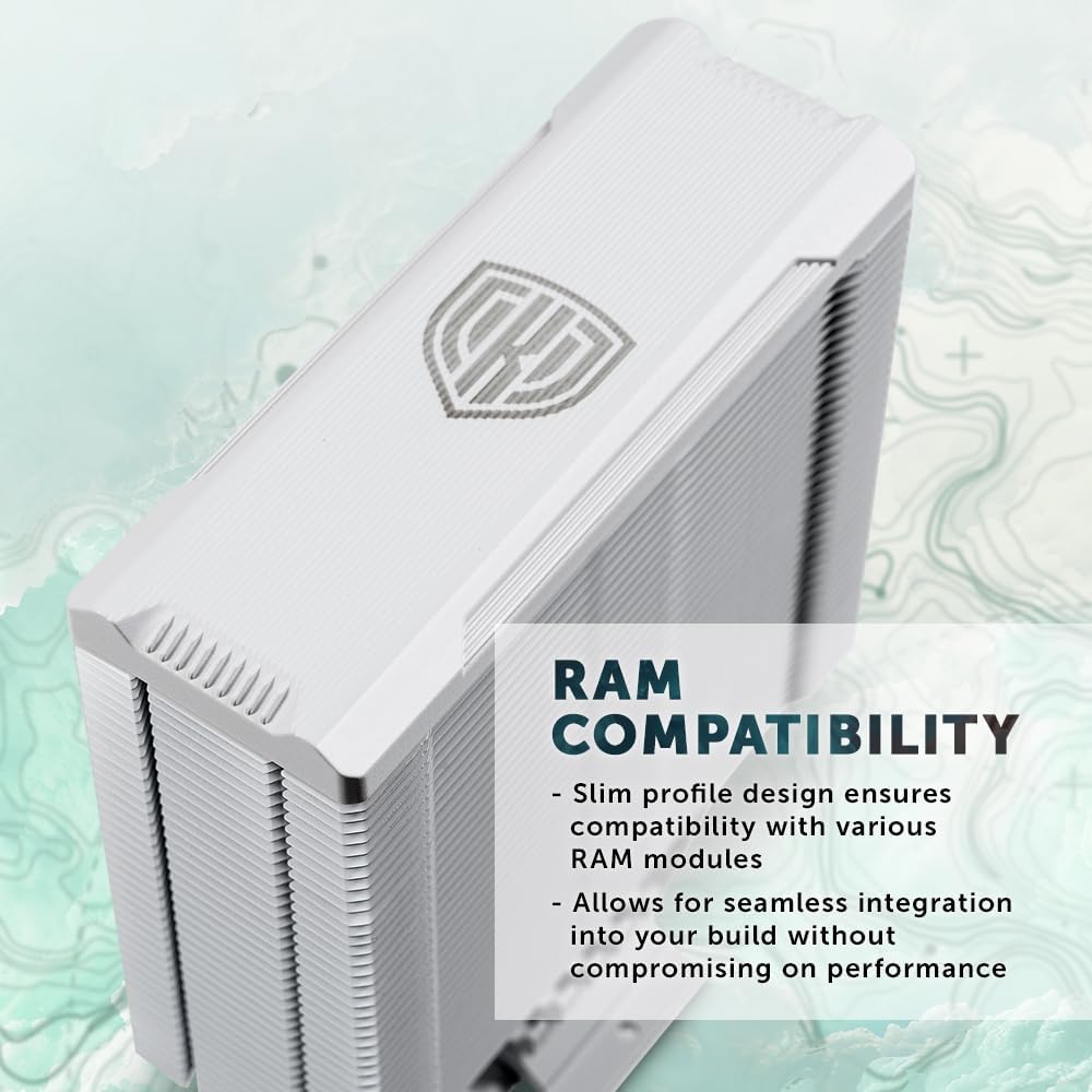 Kolink Umbra EX180 White Edition CPU Cooler - 120 mm 6