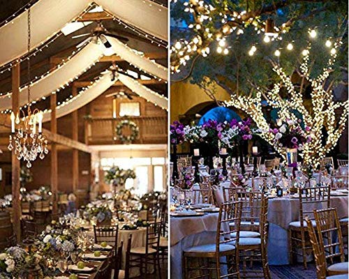 Kellegour Light Strand Led Light String Lights Warm White String Lights Indoor Plug in Led Curtain Lights Photograph String Lights Led Decorative Lights White Led String Lights - Thumbnail 3