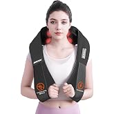 AMZPONY&reg; Cordless Neck Massager for Pain Relief Deep Tissue | Rechargeable Shiatsu Neck and Back Massager with Heat Kneading Shoulder Massage for Body Muscle Pain Relief,Gifts for Mom Dad