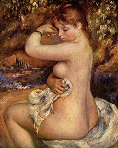 Oil Painting Reproductions on Canvas Prints,High definition print-After The Bath by Pierre-Auguste Renoir